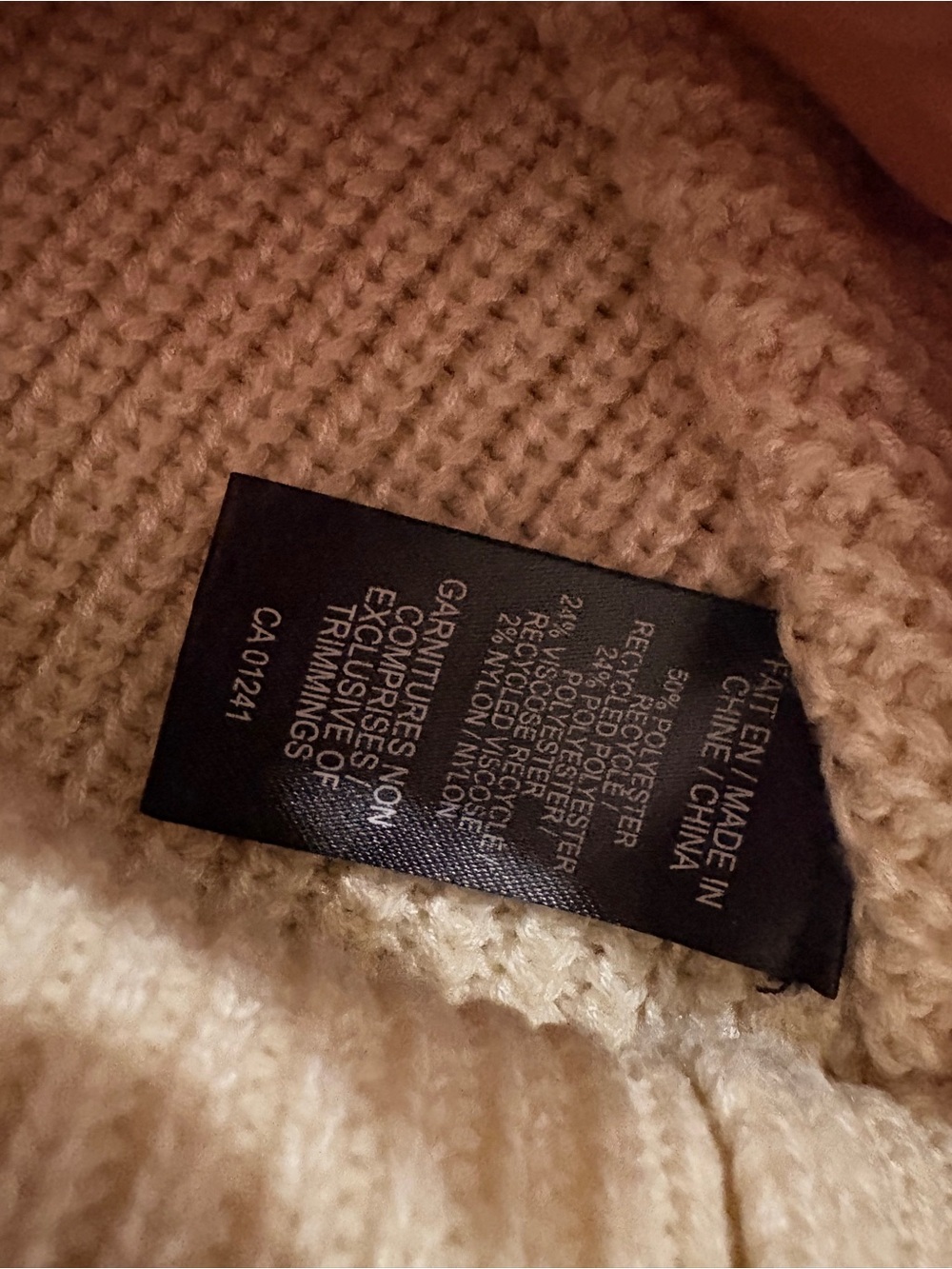 Simons Cream Ribbed Crewneck Sweater - Picture 6 of 6